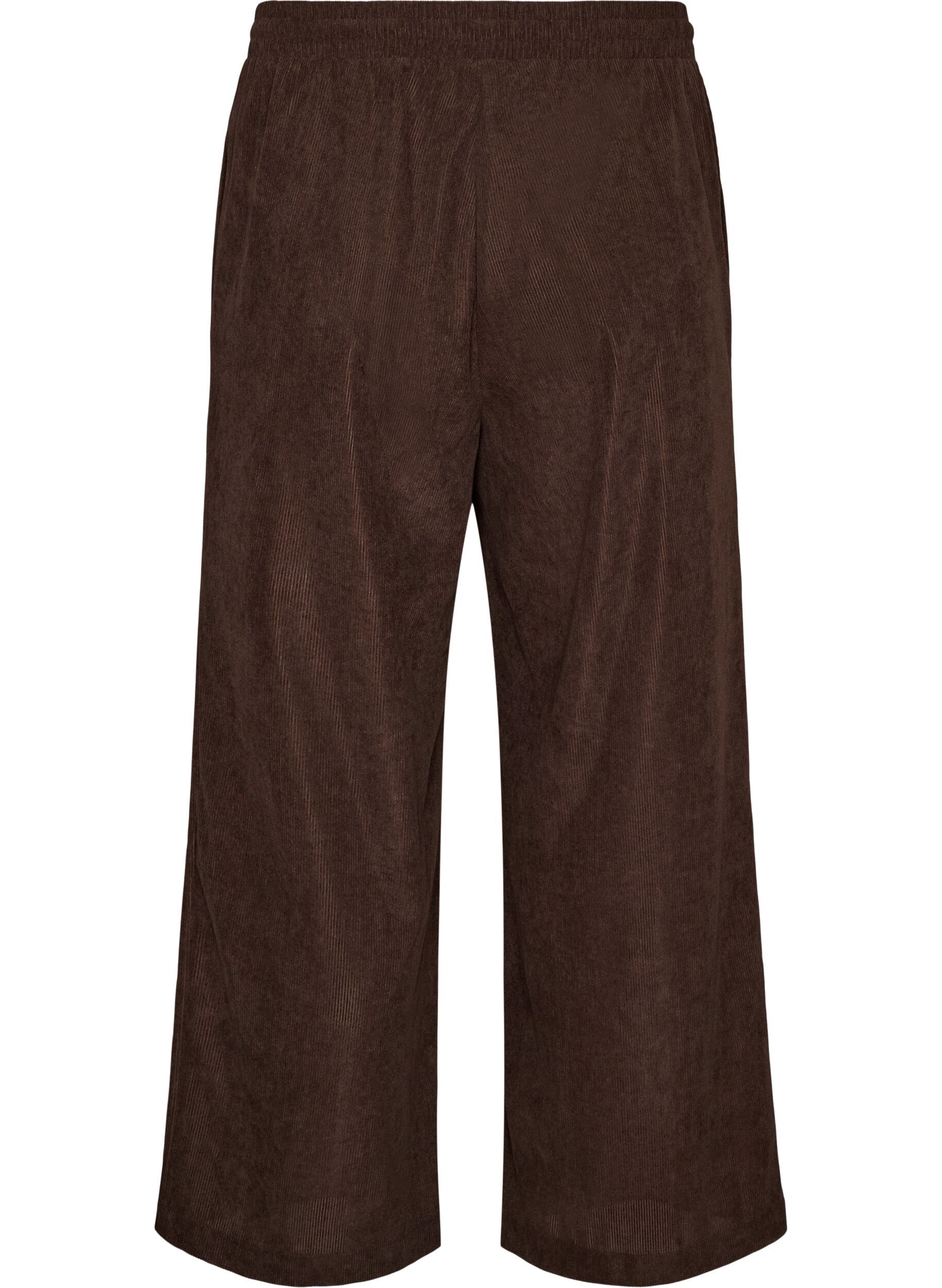 ZizziCordhose mit weitem Bein und hoher Taille, Braun, Packshot image number 1