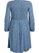 Kleid mit gesmoktem Oberteil und kleingebl&uuml;mtem Muster, Blau, Packshot image number 1