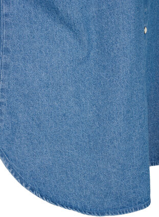 Geblümtes Jeanshemd mit Brusttasche, Light Blue Denim, Packshot image number 3