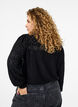Langärmlige Bluse mit Lochmuster, Schwarz, Model image number 2
