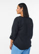 Bluse aus Baumwollmusselin mit Lochstickerei, Schwarz, Model image number 2