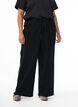 Jeans mit lockerer Passform, elastischem Bund und Tunnelzug, Schwarz, Model image number 2