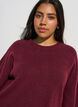 Locker sitzende Strickshirt mit kurzen &Auml;rmeln, Rot, Model image number 3