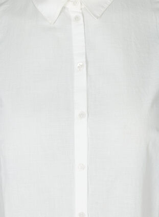 Ärmellose Hemdbluse aus Baumwolle mit Lochstickerei, Bright White, Packshot image number 2