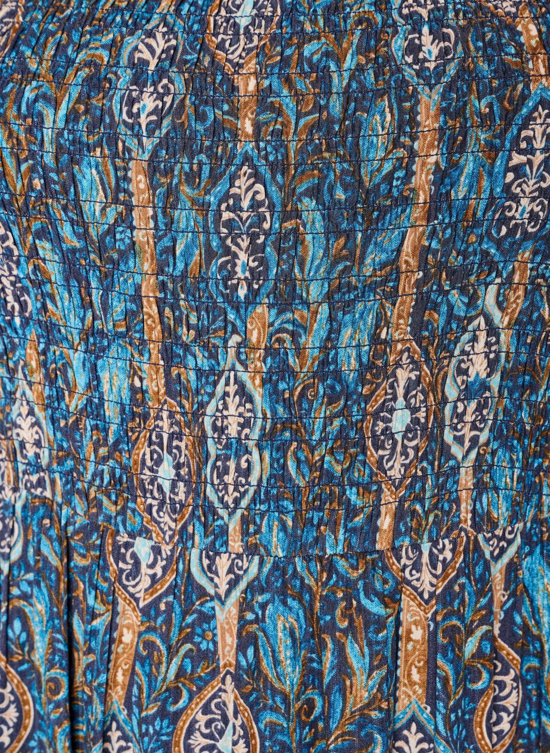 ZizziSommerkleid aus Viskose mit Paisleymuster, Blau, Packshot image number 2