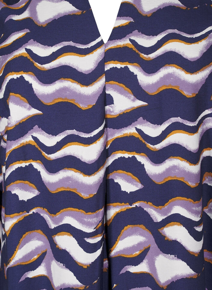 Knielanges Kleid mit Print und A-Linie, Naval Academy AOP, Packshot image number 2