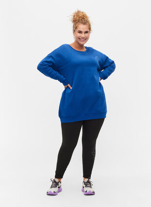 Sweatshirt aus Baumwolle mit Print, Surf the web, Model image number 2