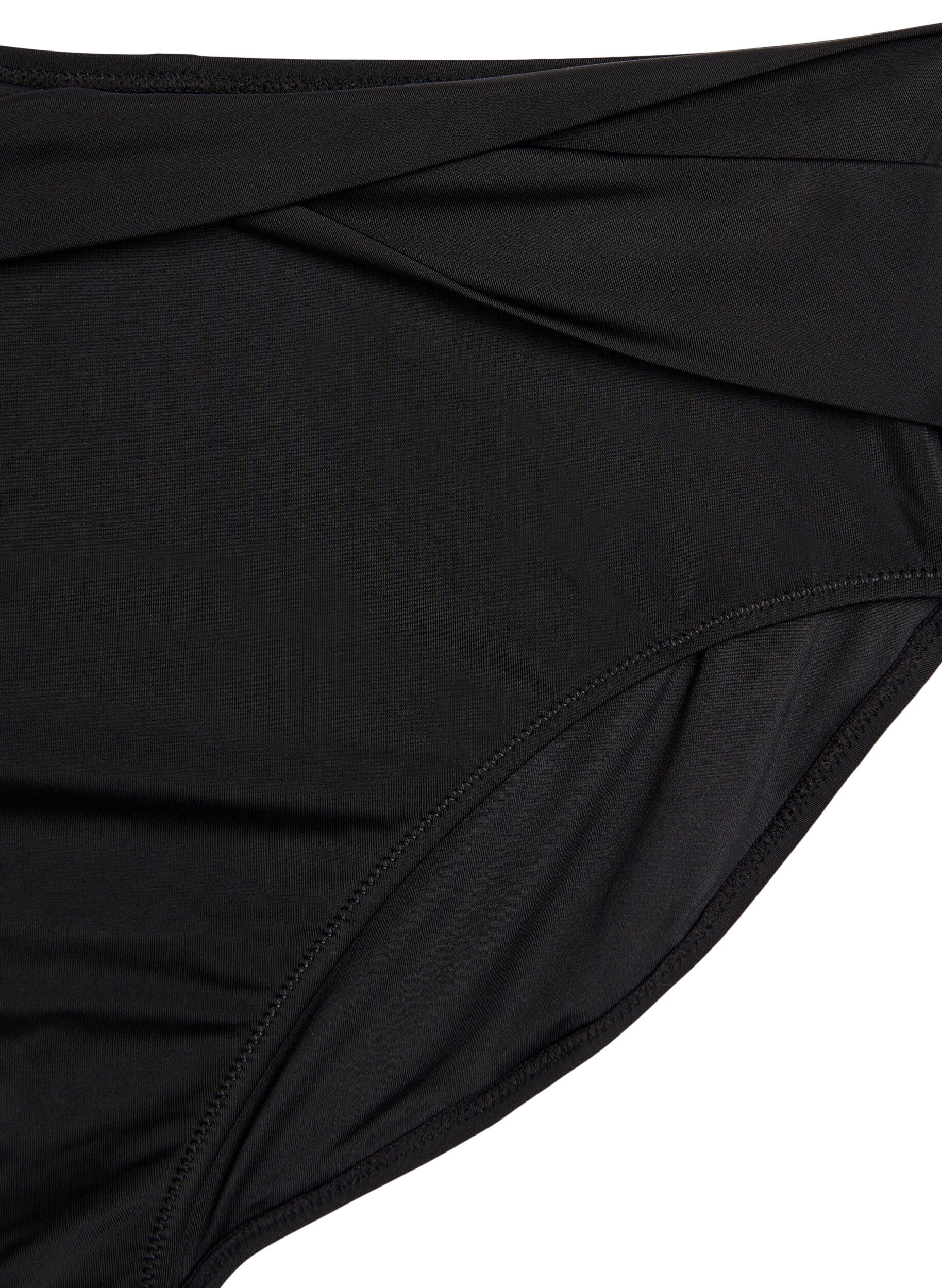 ZizziBikini-Slip mit Wickeldetail, Schwarz, Packshot image number 2