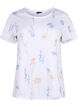 T-Shirt aus Bio-Baumwolle mit Blumendruck, White W. Blue flower, Packshot image number 0