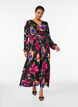 Maxikleid mit Wickelausschnitt und langen &Auml;rmeln, Schwarz, Model image number 0