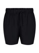 Kurze Hose mit Taschen und elastischem Bund, Schwarz, Packshot image number 0