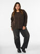 Cardigan mit Pailletten und Kn&ouml;pfen, Braun, Model image number 1