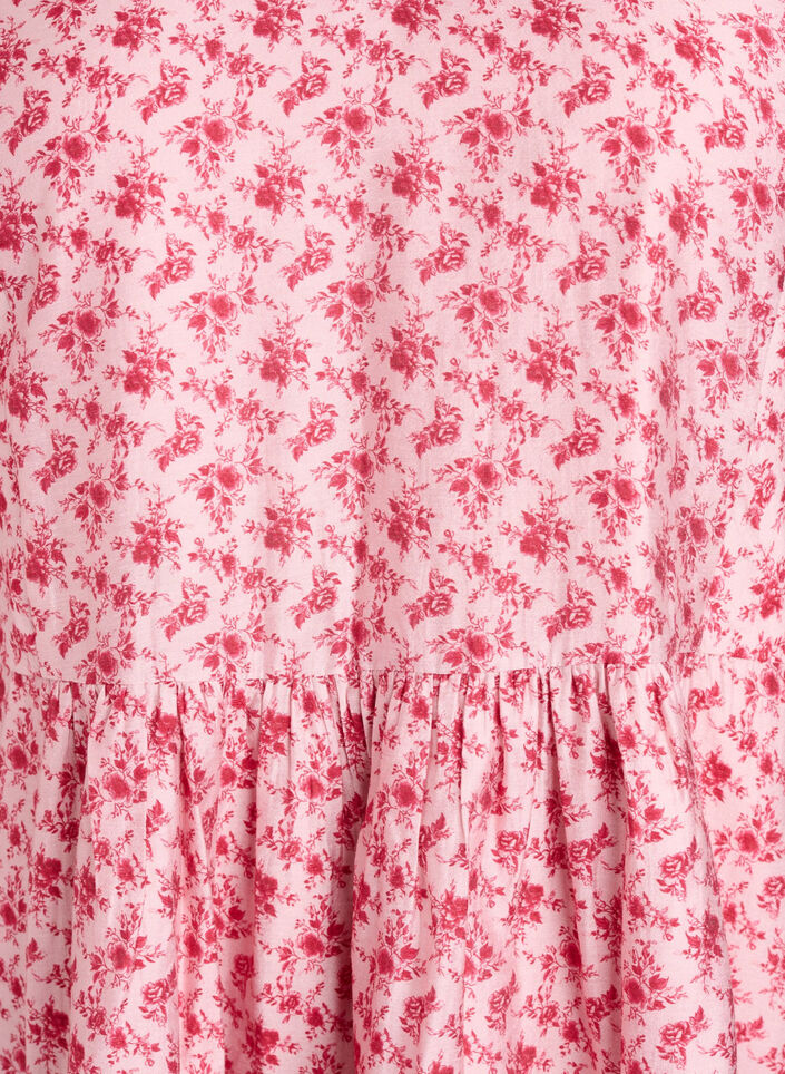 Kurzes Kleid aus Viskose mit Empire-Schnitt und Ballon&auml;rmeln, Rot, Packshot image number 2