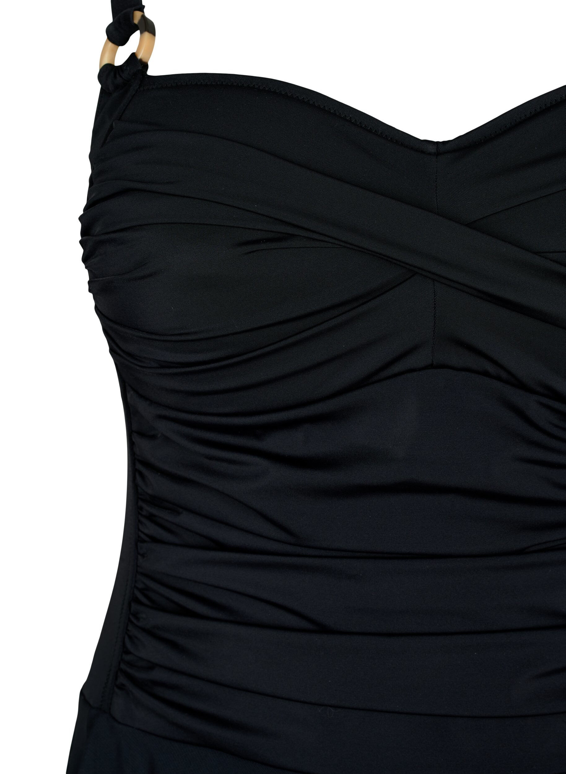ZizziBadekleid mit Drapierung und Rock, Black, Packshot image number 2