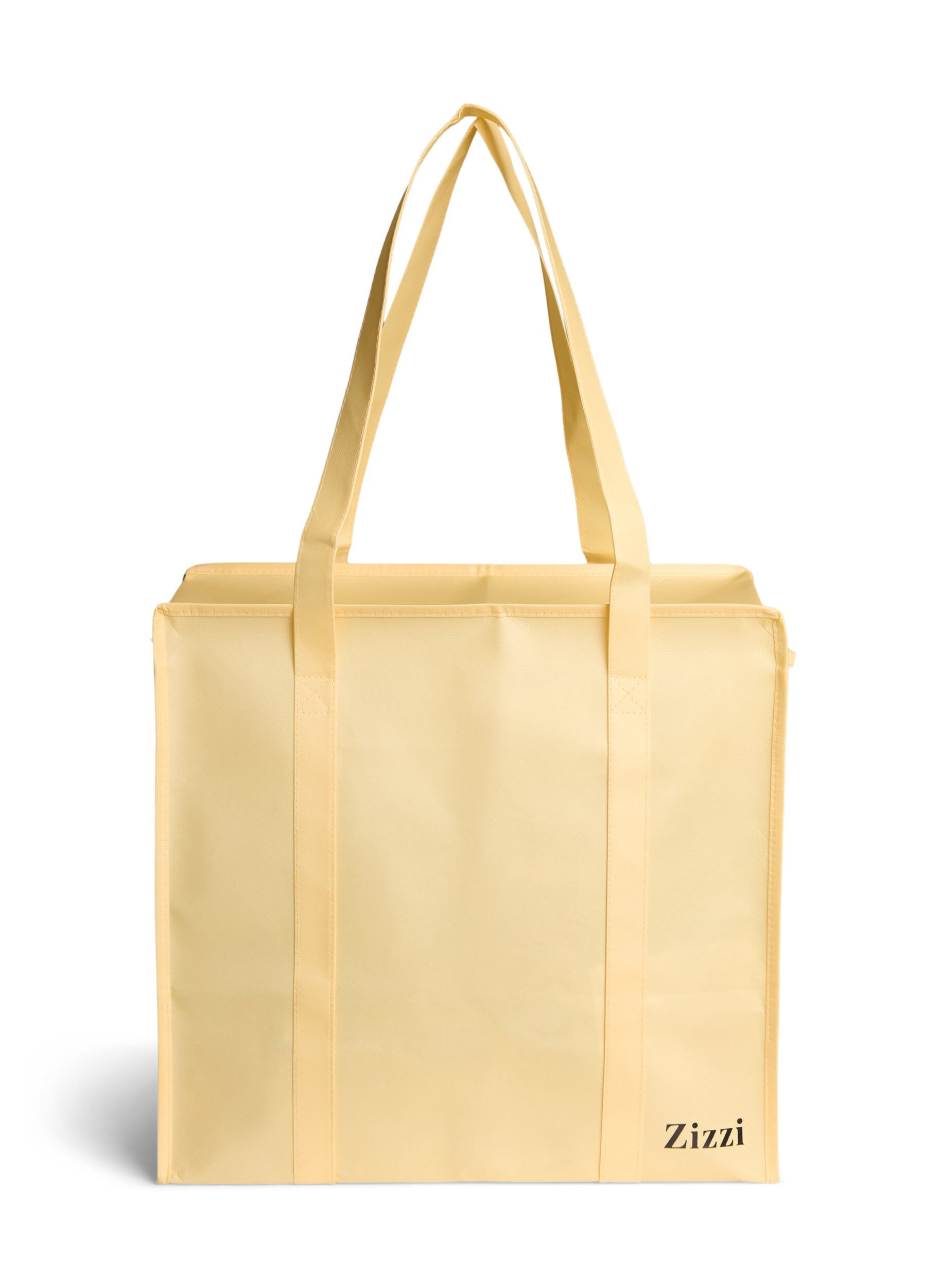 ZizziEinkaufstasche mit Rei&szlig;verschluss, Gelb, Packshot image number 0