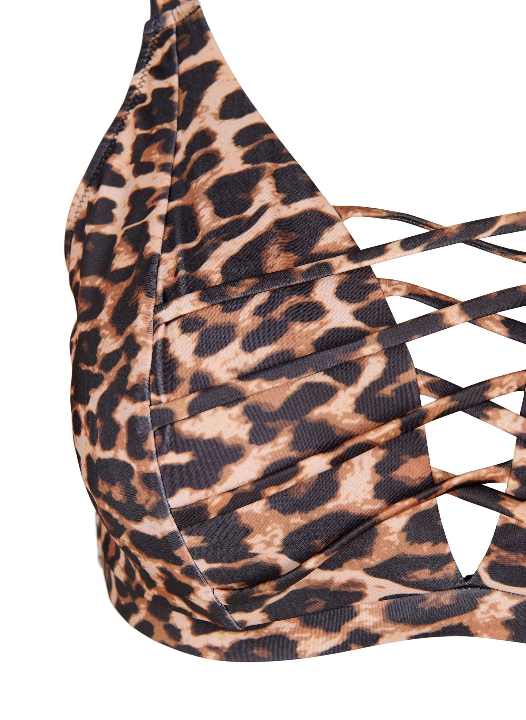 ZizziBikini-BH mit Leopardenmuster und String-Detail, Autentic Leopard, Packshot image number 2