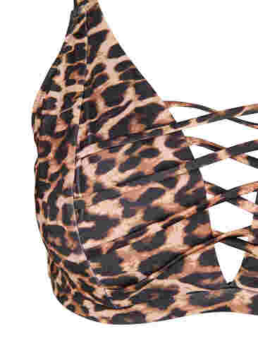 Bikini-BH mit Leopardenmuster und String-Detail, Autentic Leopard, Packshot image number 2