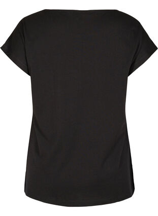 T-Shirt mit Brusttasche aus Bio-Baumwolle, Black, Packshot image number 1