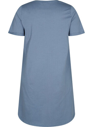 Kurzarm-Baumwollnachthemd mit Aufdruck, Grey W. Simplicity, Packshot image number 1