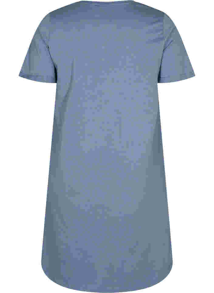 Kurzarm-Baumwollnachthemd mit Aufdruck, Grey W. Simplicity, Packshot image number 1