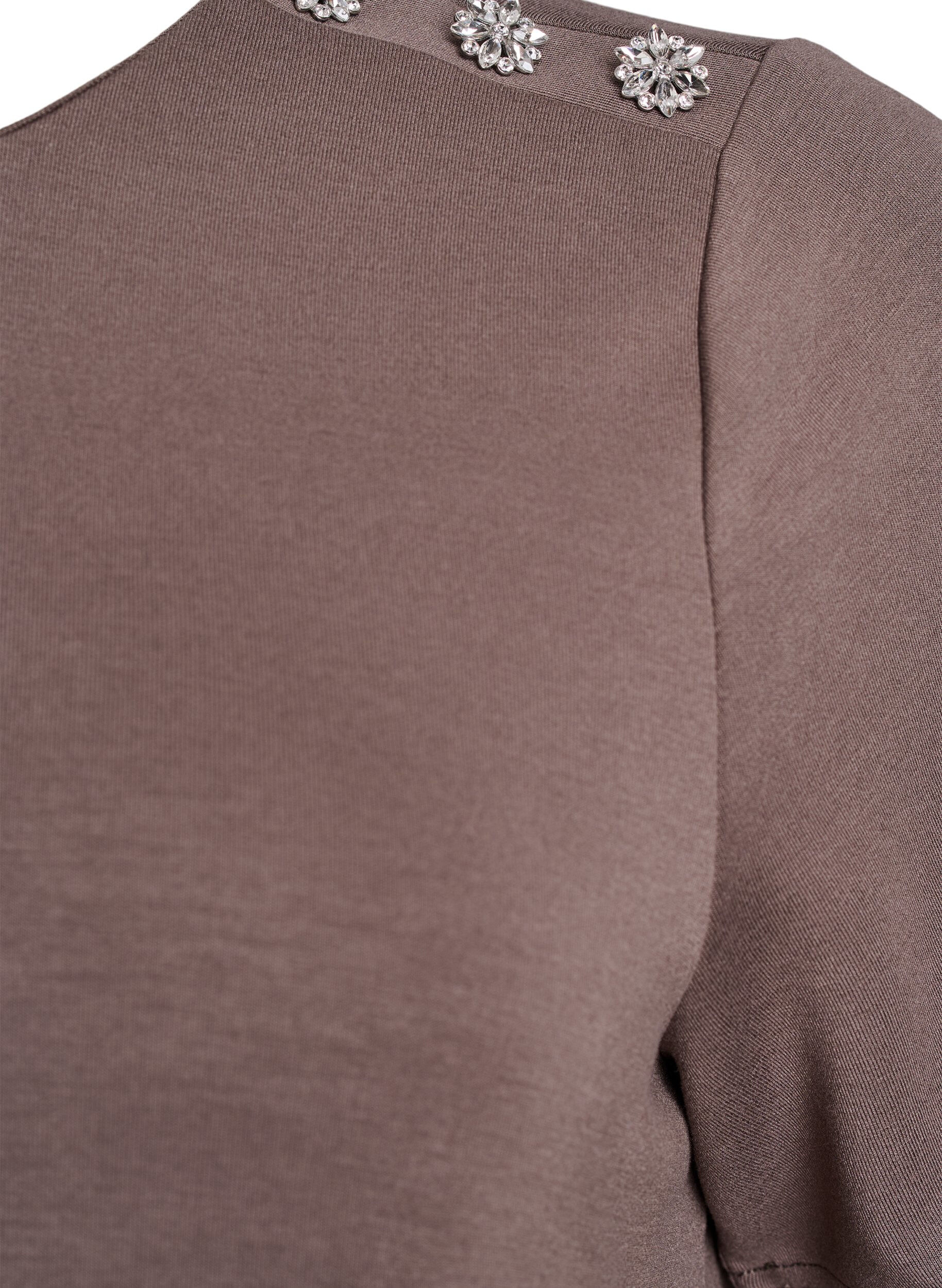 ZizziKurz&auml;rmelige Bluse mit Knopfdetail, Braun, Packshot image number 2