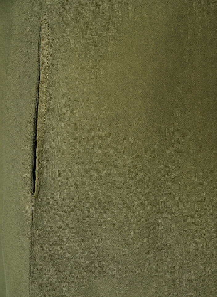 Kleid aus Baumwolle mit kurzen &Auml;rmeln und Taschen, Gr&uuml;n, Packshot image number 3