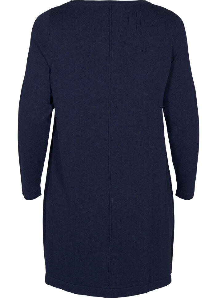 Strickkleid aus Baumwoll-Viskose-Mischung, Blau, Packshot image number 1