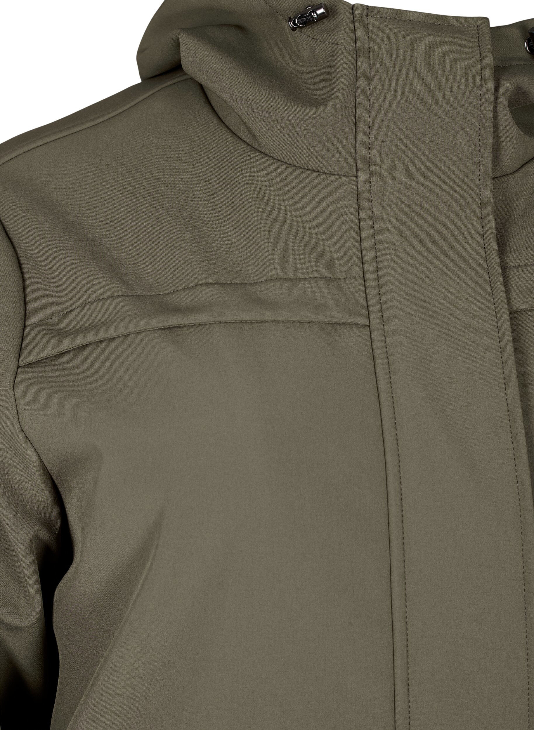 ZizziWasserabweisende Softshell-Jacke mit Steppfutter, Gr&uuml;n, Packshot image number 2