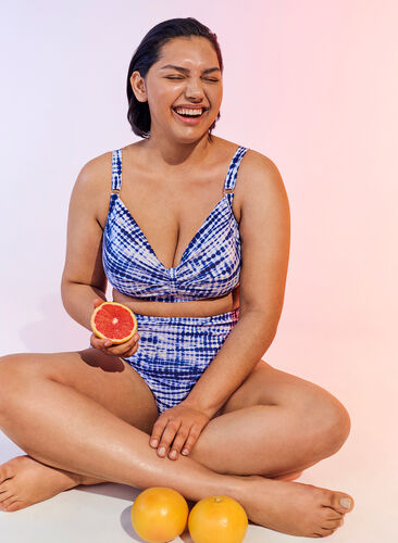 Bikinioberteil mit Bügel und herausnehmbaren Einlagen, Tie Dye Print, Image image number 0