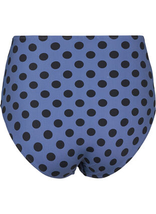 Hochtailliertes Bikiniunterteil mit Print, Blue Indigo Dot, Packshot image number 1