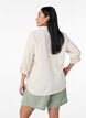 Bluse aus Leinen und Viskose mit 3/4-&Auml;rmeln, Beige, Model image number 2
