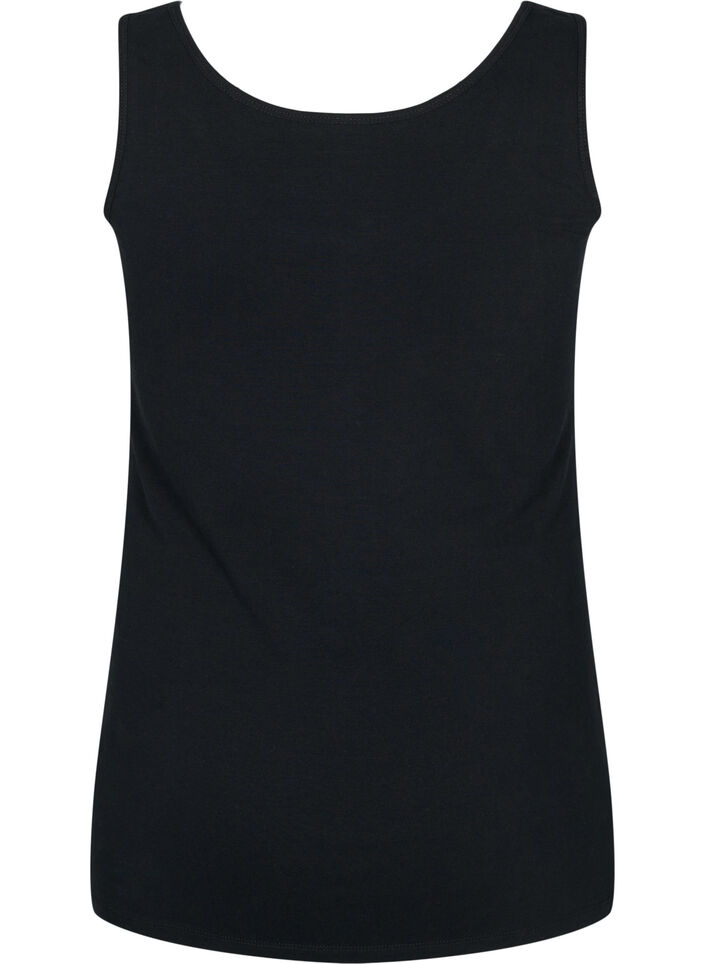 Einfarbiges basic Top aus Baumwolle, Schwarz, Packshot