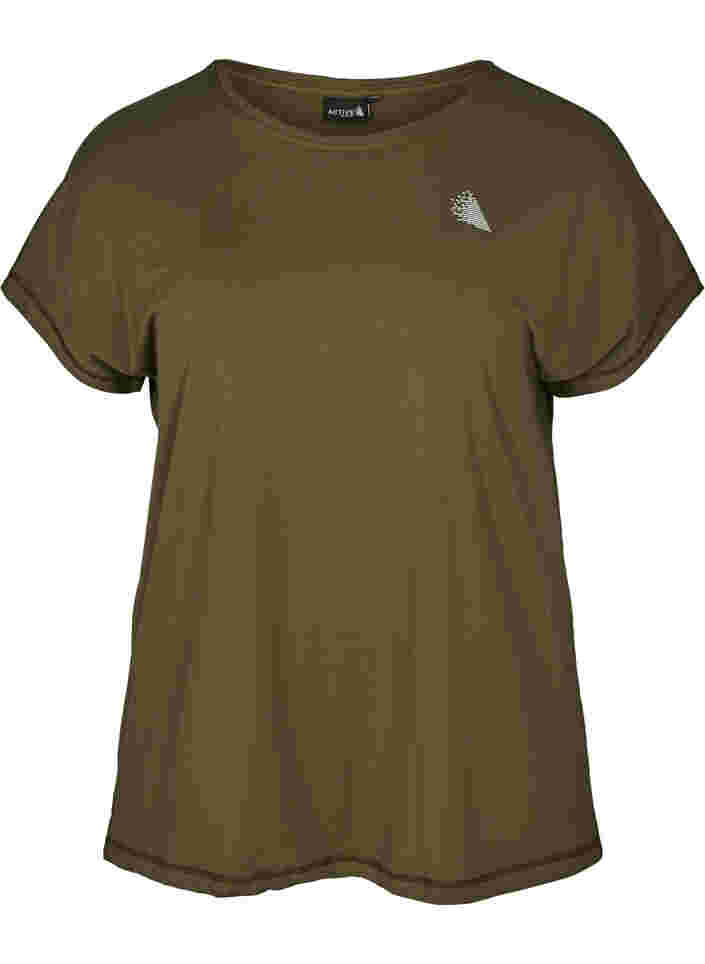 Einfarbiges Trainings-T-Shirt, Ivy Green, Packshot image number 0