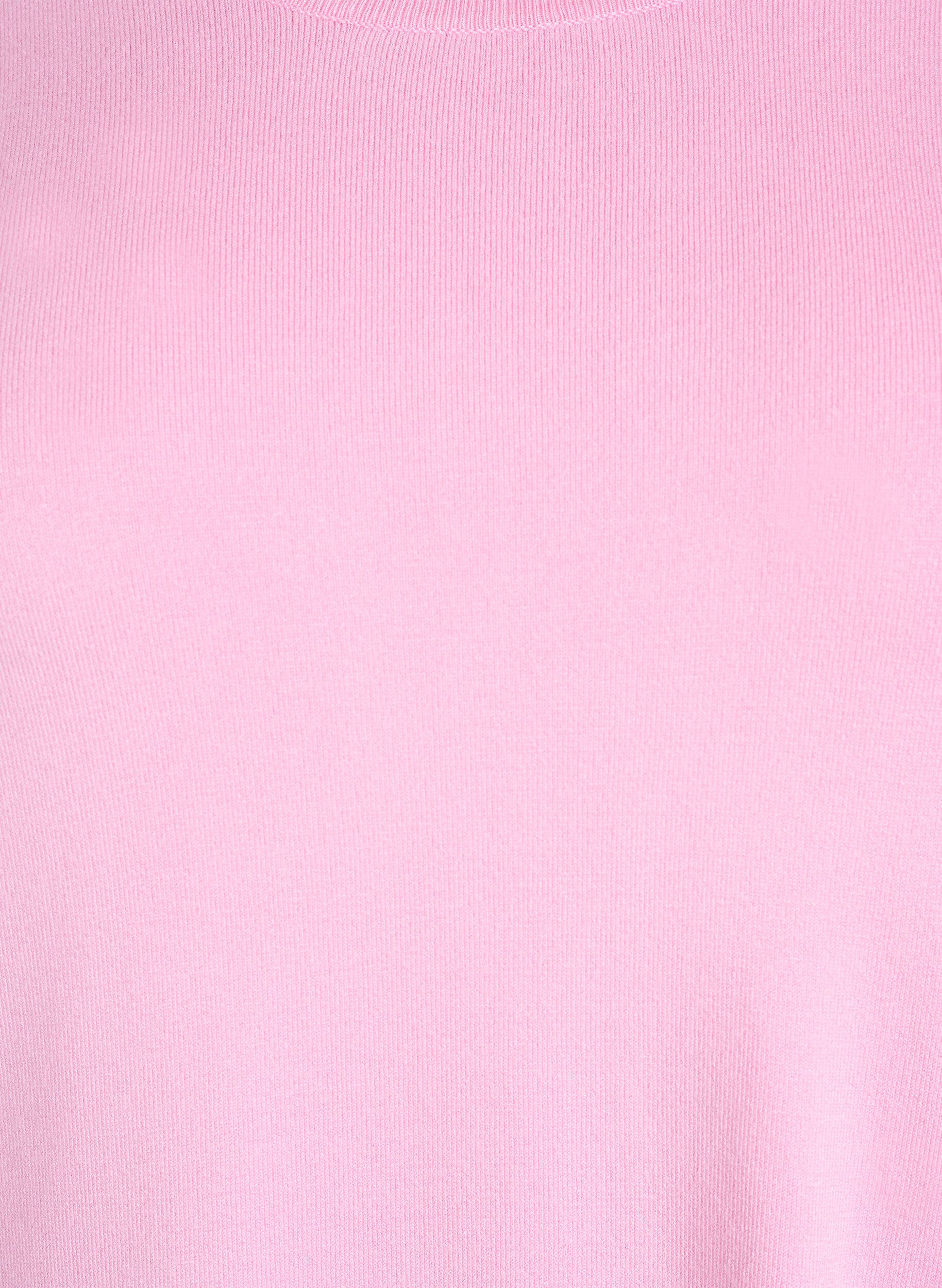 ZizziKurz&auml;rmelige Strickbluse aus Viskose, Pink, Packshot image number 2