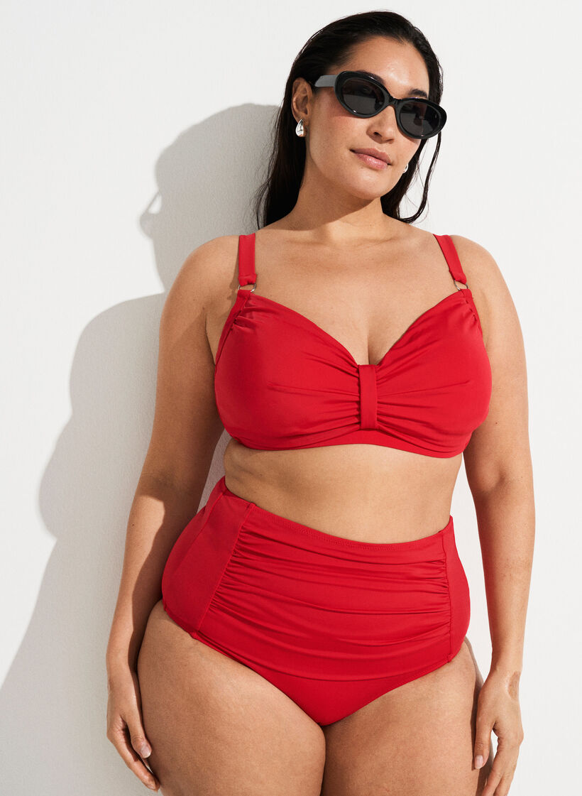 Bikini-Unterteile mit hoher Taille, Rot, Image image number 0