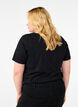 T-Shirt aus Baumwolle mit Strass-Motiv, Black w. Radiance, Model image number 1