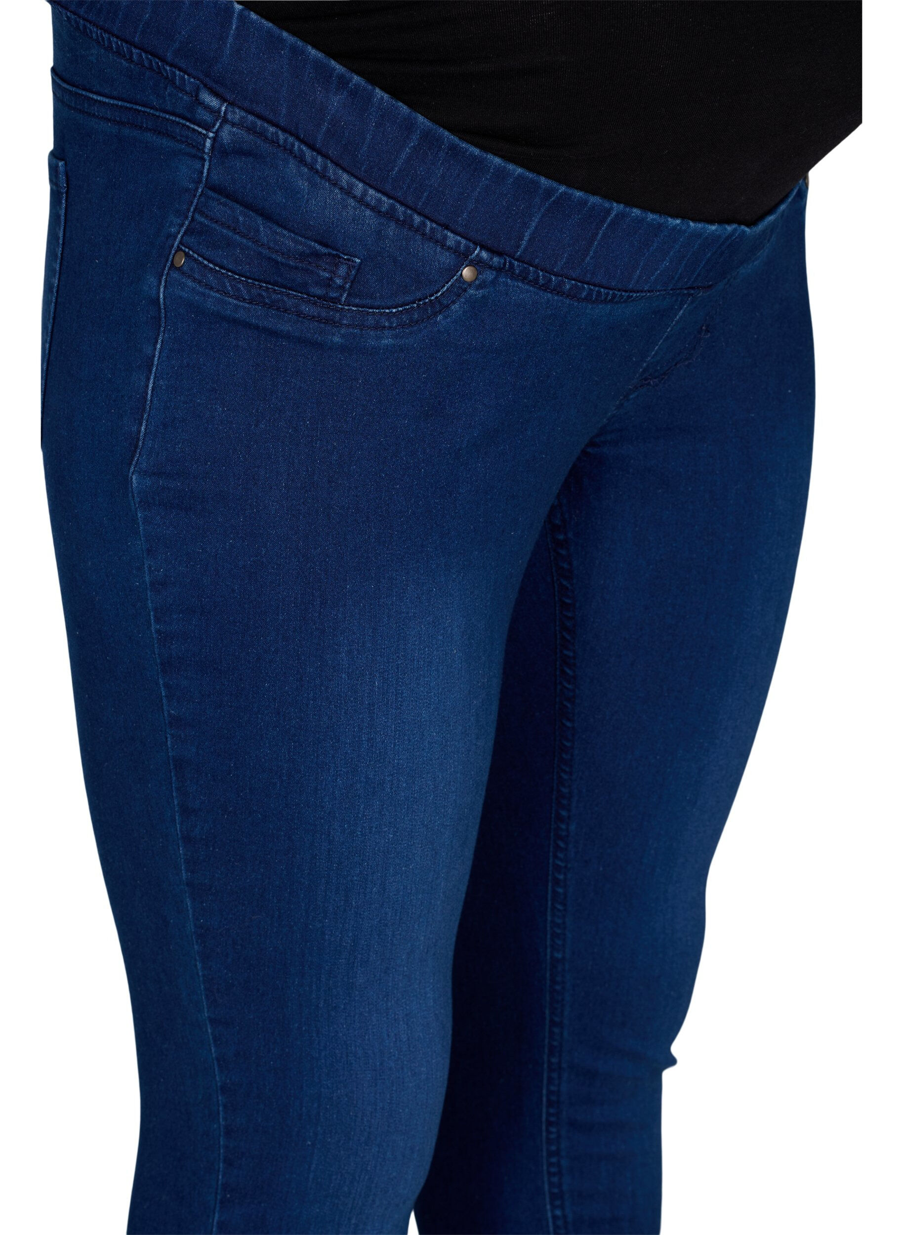 ZizziSchwangerschafts-Jeggings aus Baumwollmischung, Blau, Packshot image number 2