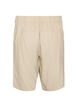 Hoch taillierte Bermudashorts aus Leinen und Viskose, Beige, Packshot image number 1