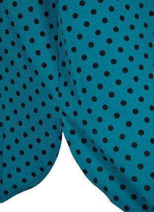 Bedrucktes Kleid mit Tunnelzug in der Taille, Shaded Spruce Dot, Packshot image number 3