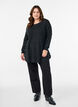 Lange Strickbluse mit Kugelkn&ouml;pfen, Grau, Model image number 1