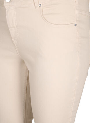Schmal geschnittene Emily-Jeans mit normal hohem Bund, Oatmeal, Packshot image number 2