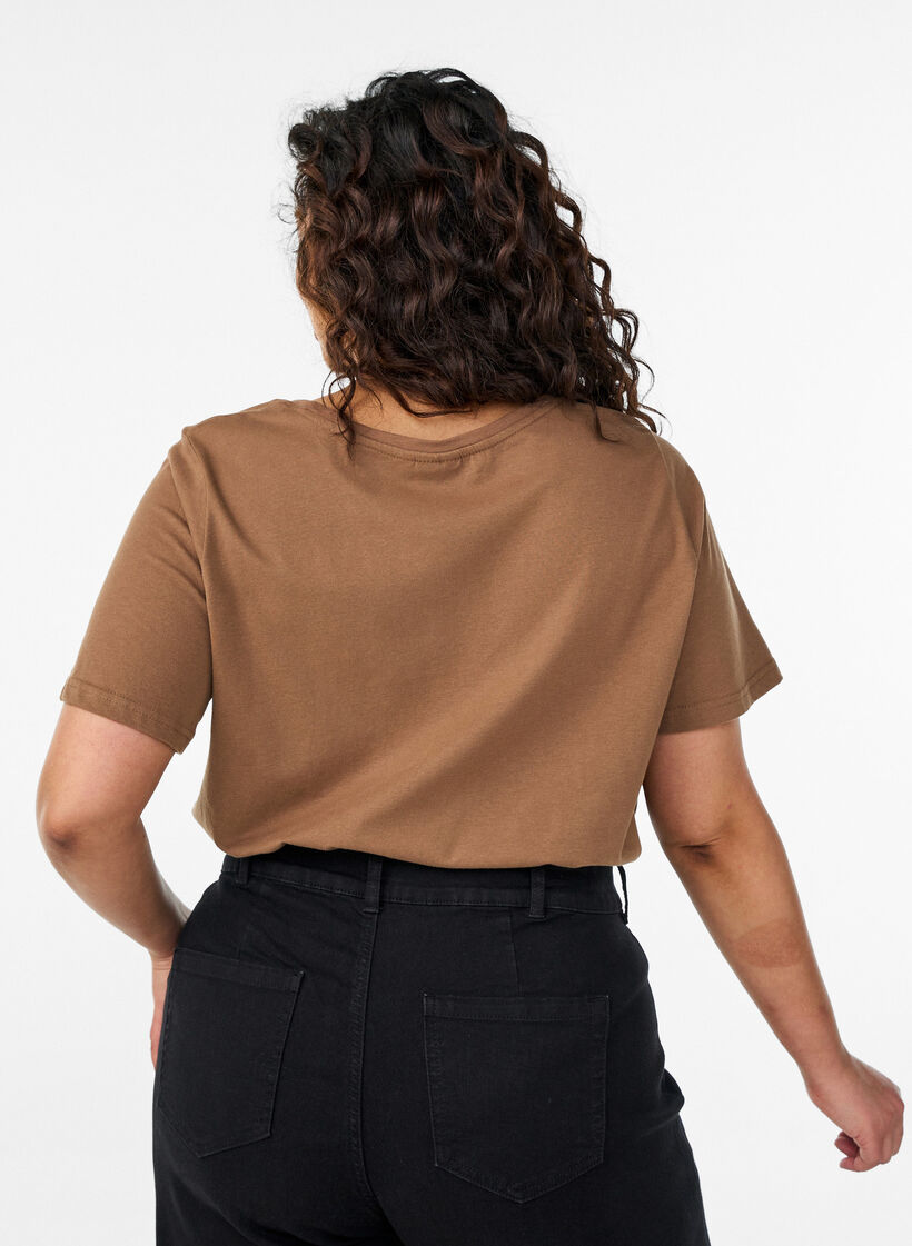 T-Shirt mit Print, Braun, Model image number 2