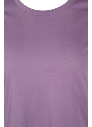 Basic-T-Shirt aus Baumwolle, Vintage Violet, Packshot image number 2