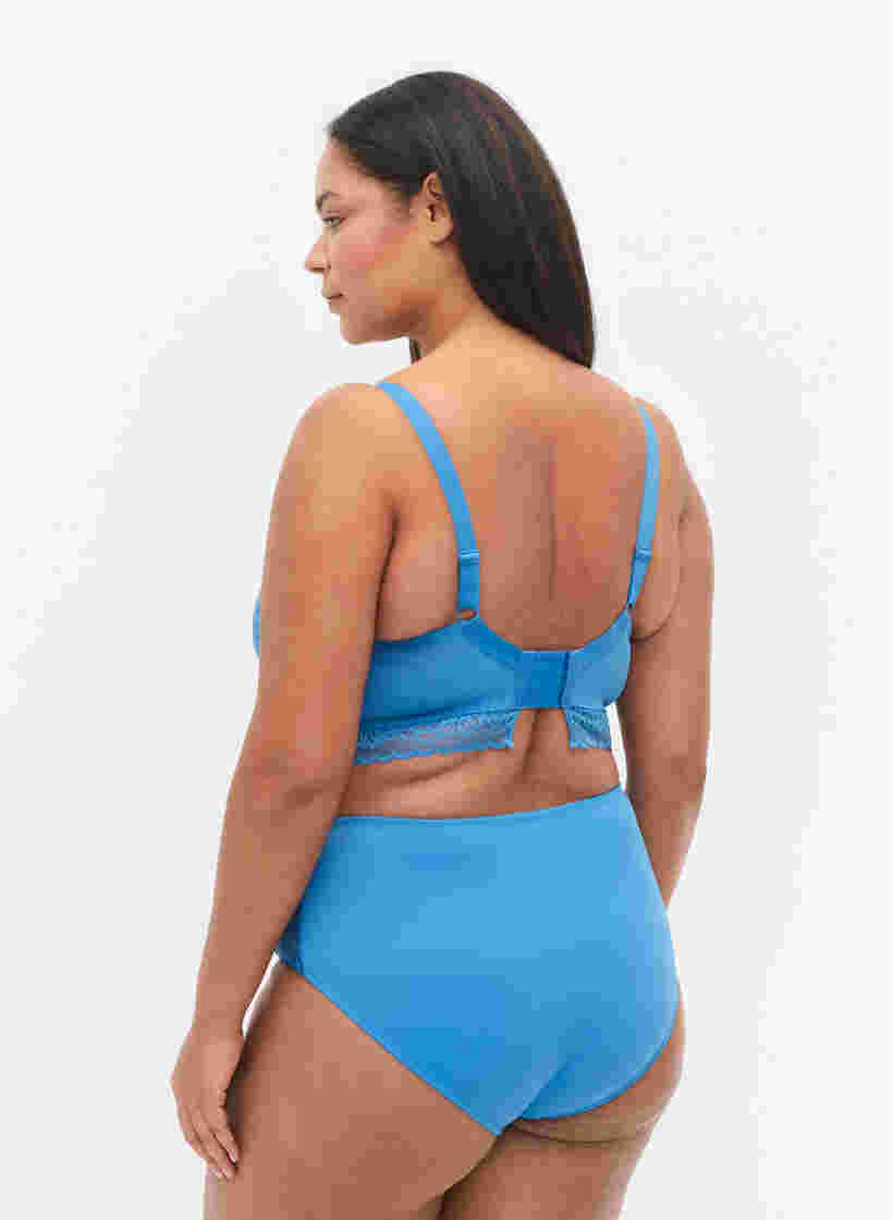Unterhose mit regulärer Taille und Spitze, Cendre Blue, Model image number 1
