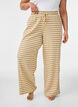 Gestreifte Schlafanzughose mit hoher Taille und weiten Beinen, Gelb, Model image number 2