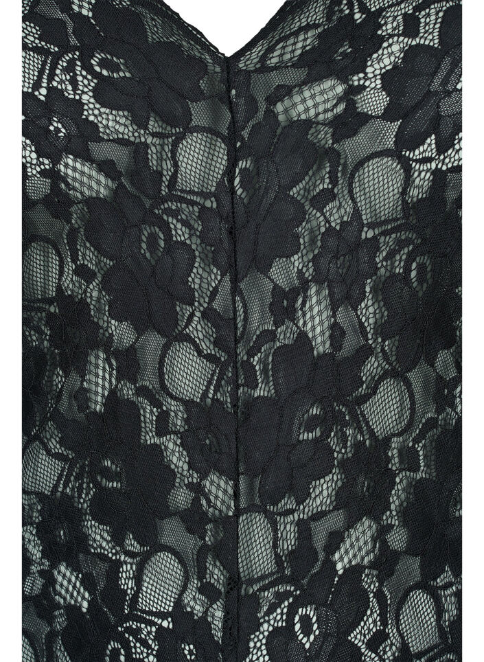 Spitzen-Bodystocking mit langen Armen, Black, Packshot image number 2