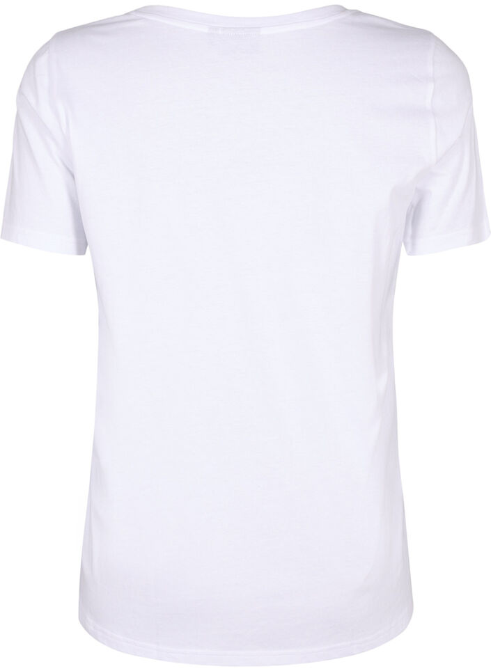 Baumwoll-T-Shirt mit Motiv, B. White w. Face, Packshot image number 1
