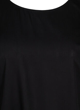 Kurzarm Bluse aus Viskose, Black, Packshot image number 2
