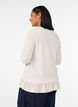 Strukturierte Bluse mit R&uuml;schensaum, Vanille, Model image number 2