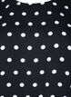 Gepunktete Bluse mit kurzen Ärmeln, Black W. White Dot, Packshot image number 2